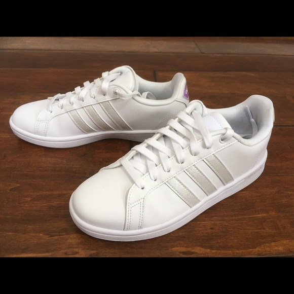 Adidas White Cloudfoam Memory Sneakers - Picture 2 of 7